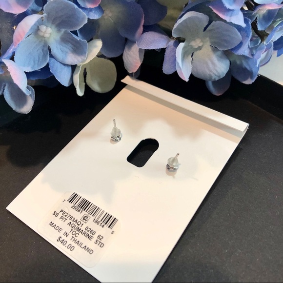 NWT✨ Aquamarine studs - Picture 2 of 2